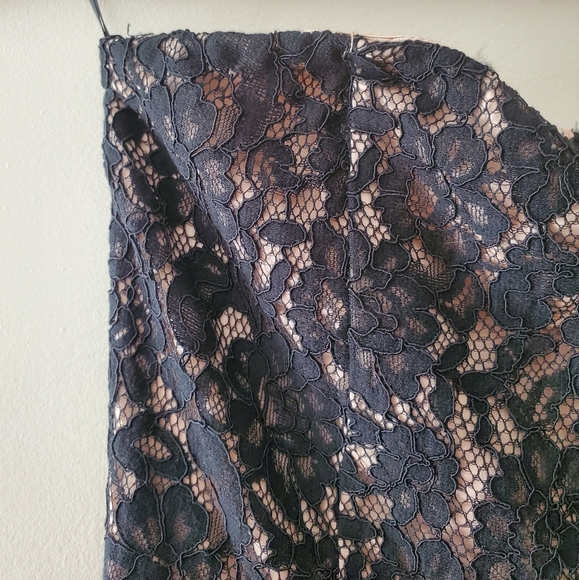 Express Lace Bodice Strapless Sweetheart Jumpsuit - Picture 10 of 16